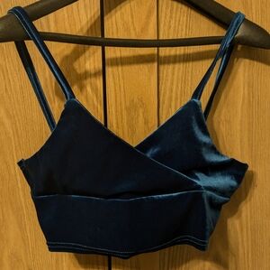 Spaghetti Strap Velvet Half Top